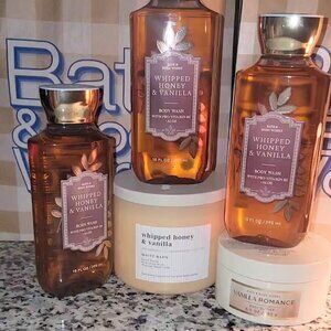 🎉 NEW BATH & BODY WORKS WHIPPED HONEY & VANILLA & VANILLA ROMANCE GIFT SET